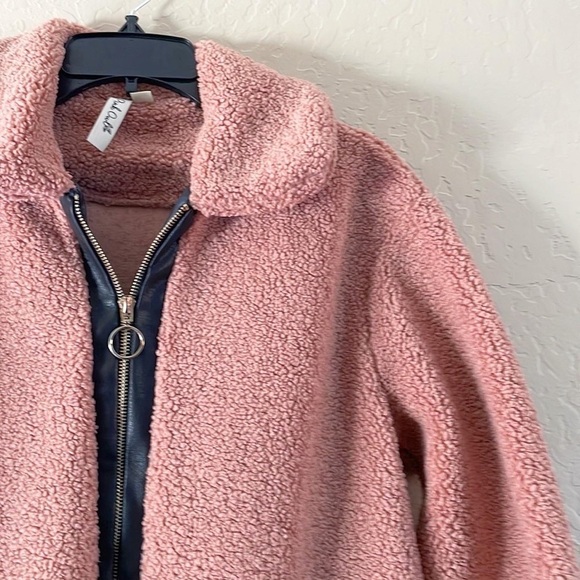 Pink‎ Owl Pink Sherpa Zipup Jacket - Picture 6 of 9